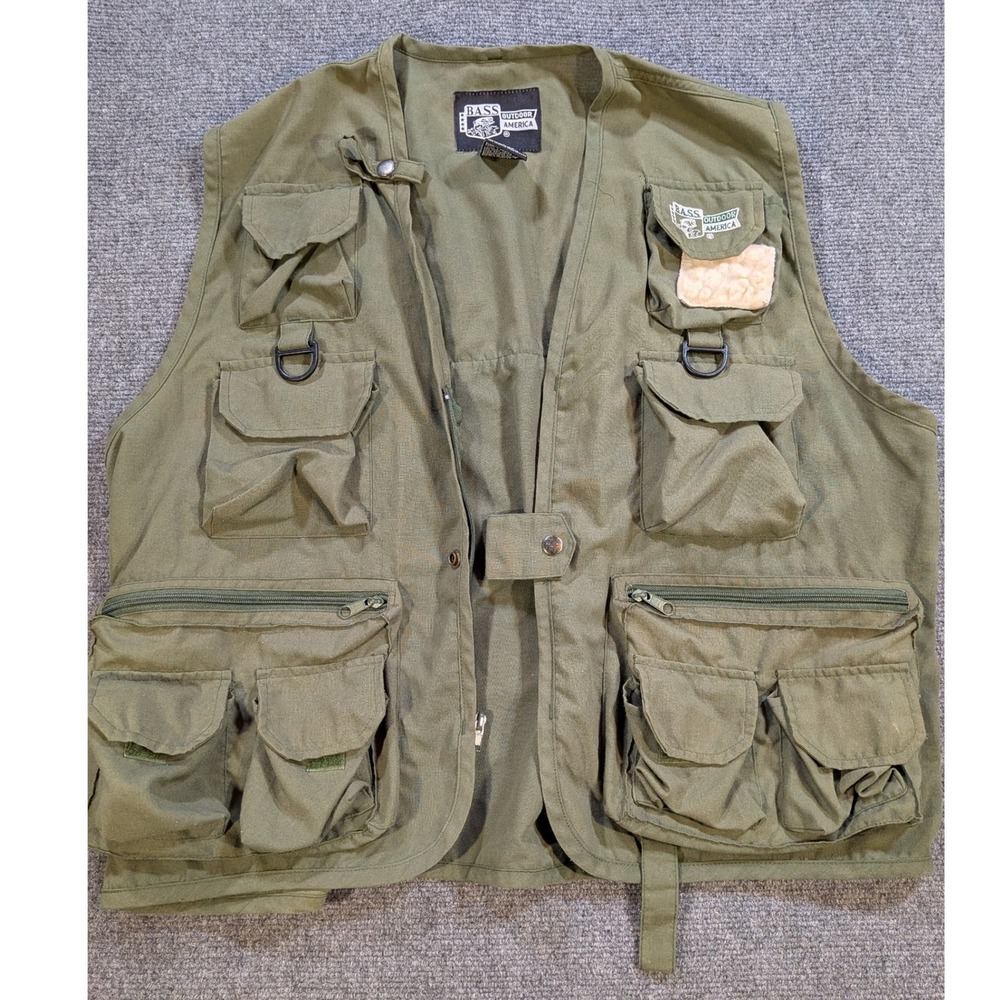 Bass Outdoor America Fishing/Outdoor Vest Mens L/XL